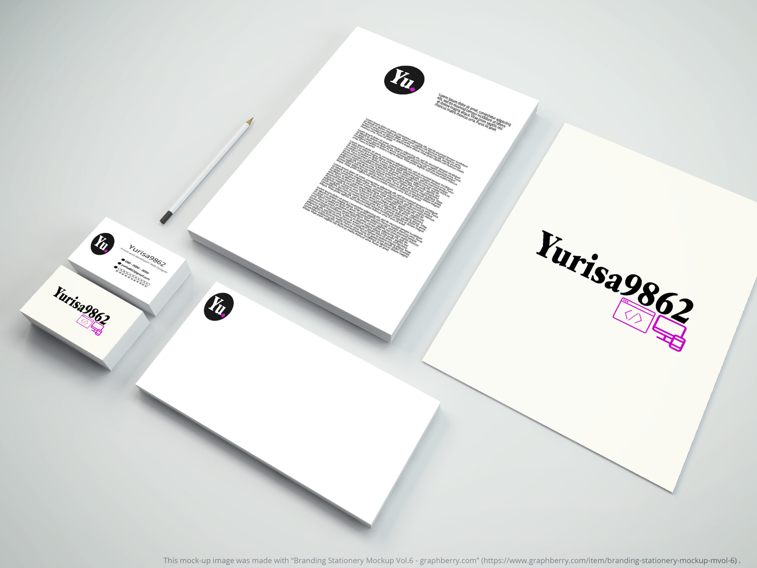 Yurisa9862 Stationery Mockup